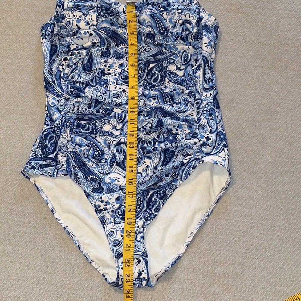 Halter Paisley One Piece Swimsuit - Picture 8 of 13